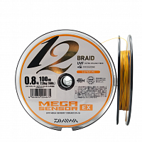 Daiwa шнур плетеный UVF Mega Sensor EX+Si PEx12 100м 0.23мм #2.0 Мультиколор 