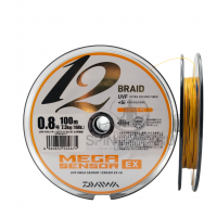Daiwa шнур плетеный UVF Mega Sensor EX+Si PEx12 100м 0.23мм #2.0 Мультиколор 