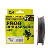 Daiwa шнур плетеный UVF Frog Durasensor+Si2 PEx8 150м 0.40мм #6 Черный/Оранжевый Змееголов