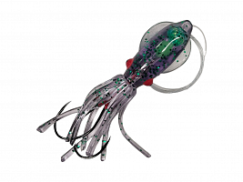 B2Squid каракатица оснащенная 5' 12см цвет 68 UV Purple Haze/Green Flake/Pink Eyes 