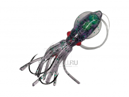 B2Squid каракатица оснащенная 5' 12см цвет 68 UV Purple Haze/Green Flake/Pink Eyes 