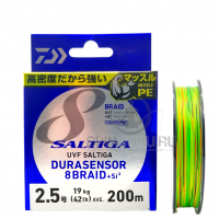 Daiwa шнур плетеный UVF Saltiga Durasensor+Si2 PEx8 200м 0.28мм #3 мультиколор Чавыча/Таймень