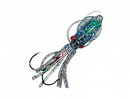 B2Squid каракатица оснащенная 5' 12см цвет 69 Clear/Blue Flake/Pink Eyes Невеста 