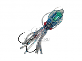 B2Squid каракатица оснащенная 5' 12см цвет 69 Clear/Blue Flake/Pink Eyes Невеста 